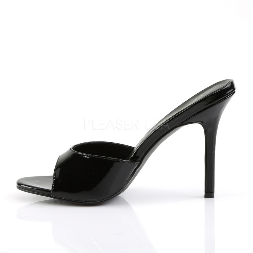 Patent Slide On Mules High Heel Shoes
